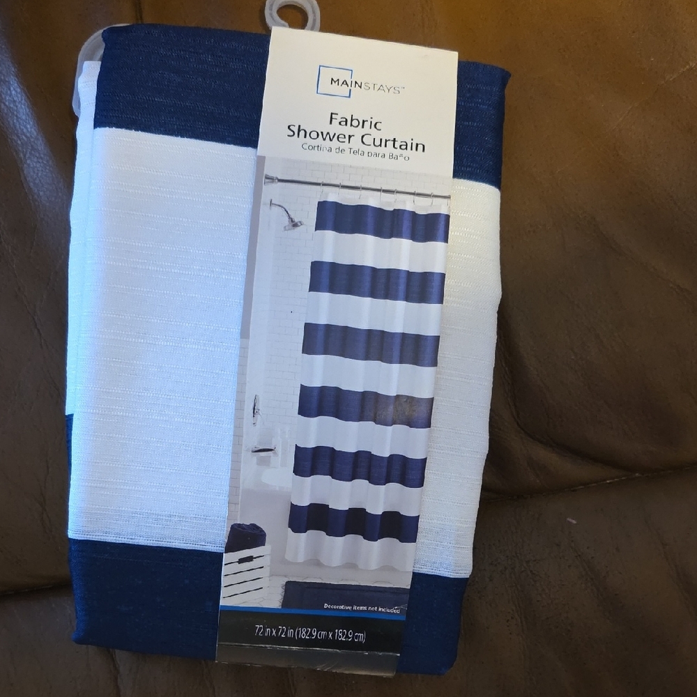 NWT Mainstays Fabric Shower Curtain